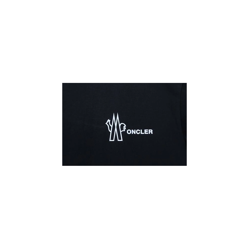 Moncler Front Letter Graphic T-shirt Black,Moncler T-Shirts,T-Shirts,CLOTHES