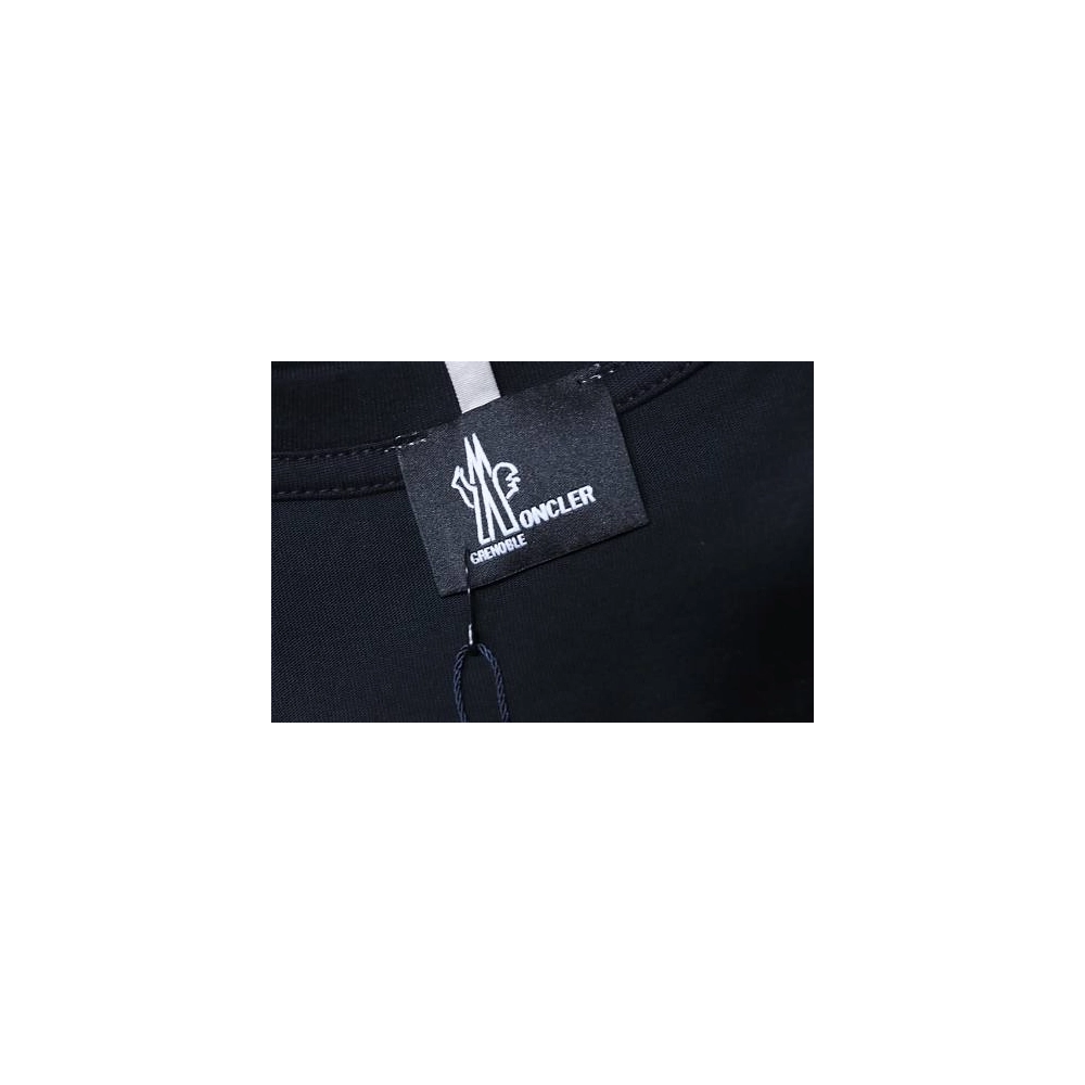 Moncler Front Letter Graphic T-shirt Black,Moncler T-Shirts,T-Shirts,CLOTHES