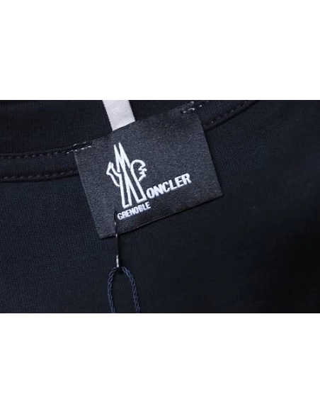 Moncler Front Letter Graphic T-shirt Black,Moncler T-Shirts,T-Shirts,CLOTHES