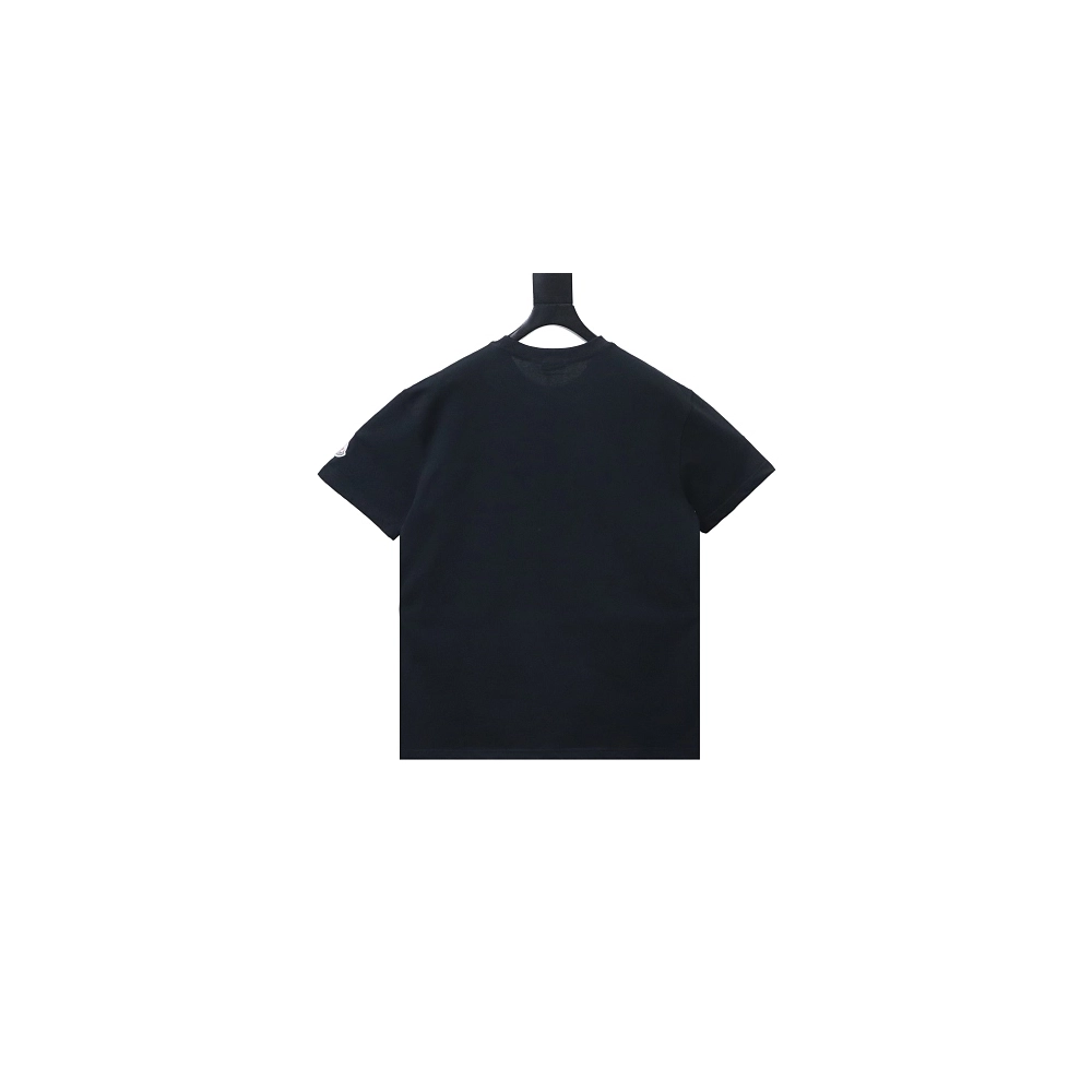 Moncler Gray Logo T-Shirt Black,Moncler T-Shirts,T-Shirts,CLOTHES