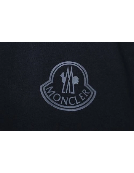 Moncler Gray Logo T-Shirt Black,Moncler T-Shirts,T-Shirts,CLOTHES