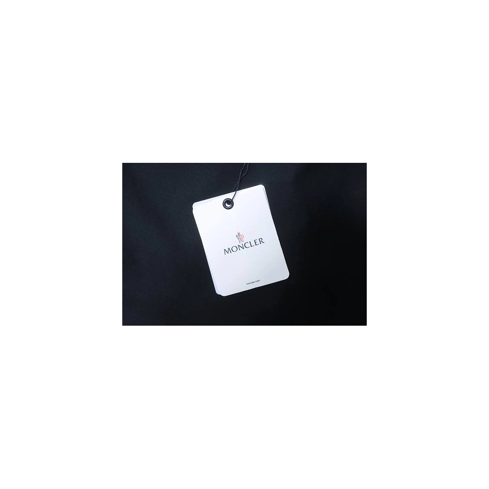 Moncler Gray Logo T-Shirt Black,Moncler T-Shirts,T-Shirts,CLOTHES
