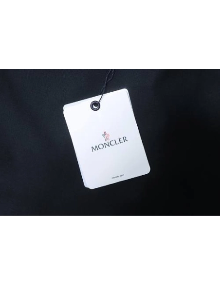Moncler Gray Logo T-Shirt Black,Moncler T-Shirts,T-Shirts,CLOTHES