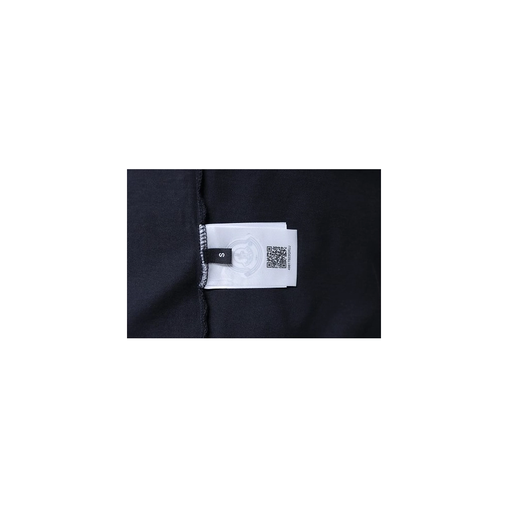 Moncler M-Embroidered Letter T-Shirt Black,Moncler T-Shirts,T-Shirts,CLOTHES