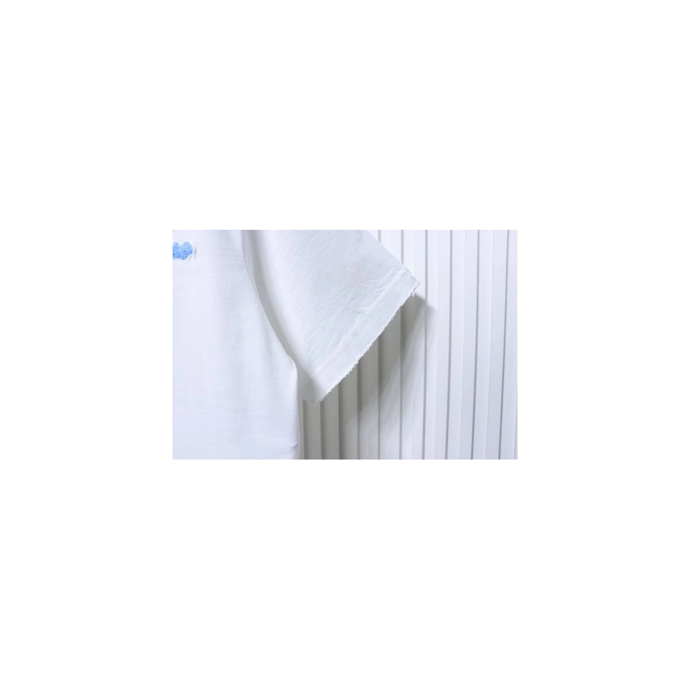Moncler M-Embroidered Letter T-Shirt White,Moncler T-Shirts,T-Shirts,CLOTHES