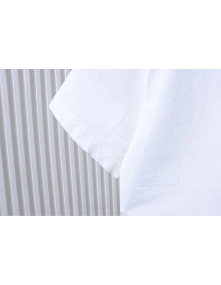 Moncler M-Embroidered Letter T-Shirt White,Moncler T-Shirts,T-Shirts,CLOTHES