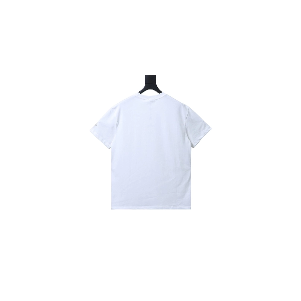 Moncler Red Logo T-Shirt White,Moncler T-Shirts,T-Shirts,CLOTHES