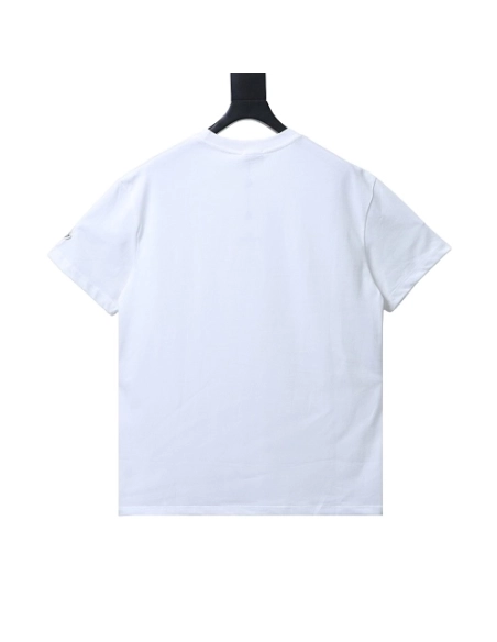 Moncler Red Logo T-Shirt White,Moncler T-Shirts,T-Shirts,CLOTHES