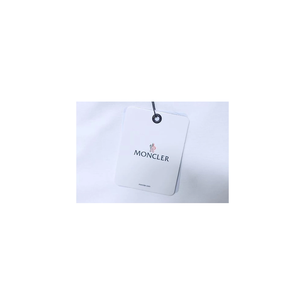 Moncler Red Logo T-Shirt White,Moncler T-Shirts,T-Shirts,CLOTHES