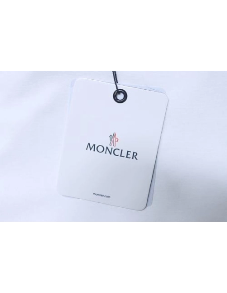 Moncler Red Logo T-Shirt White,Moncler T-Shirts,T-Shirts,CLOTHES