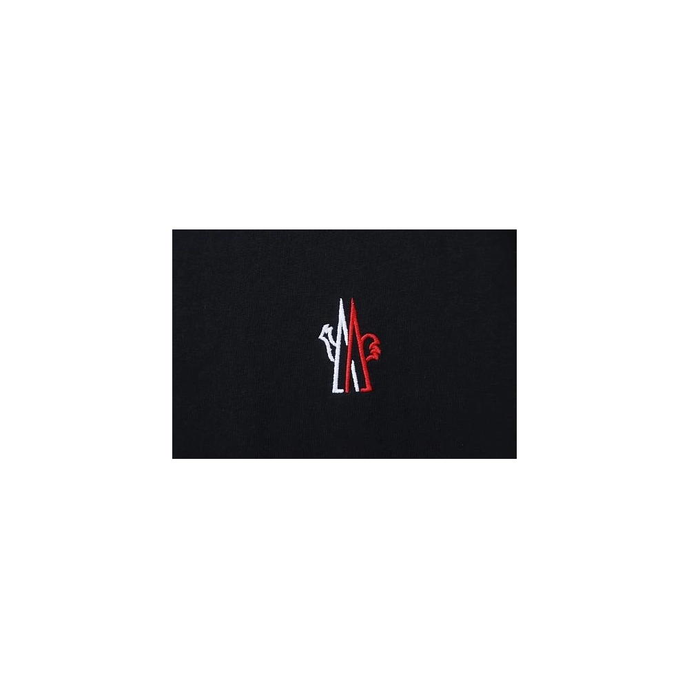 Moncler Small Embroidered Chest Logo T-Shirt Black,Moncler T-Shirts,T-Shirts,CLOTHES