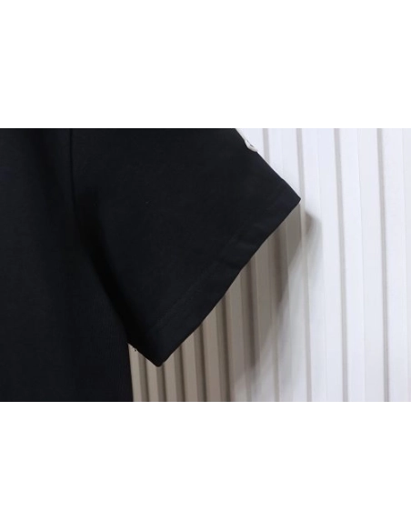Moncler Small Embroidered Chest Logo T-Shirt Black,Moncler T-Shirts,T-Shirts,CLOTHES
