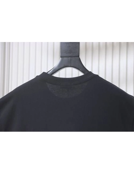 Moncler Small Embroidered Chest Logo T-Shirt Black,Moncler T-Shirts,T-Shirts,CLOTHES