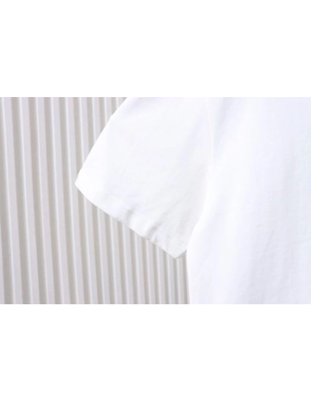 Moncler Small Embroidered Chest Logo T-Shirt White,Moncler T-Shirts,T-Shirts,CLOTHES