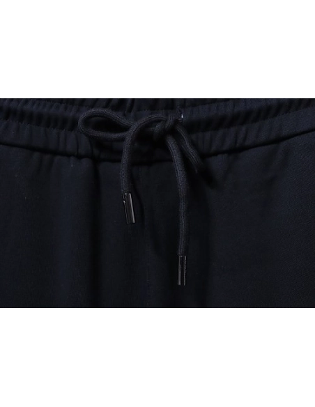 Prada Black Shorts with Striped Hem,Prada Shorts,Shorts,CLOTHES