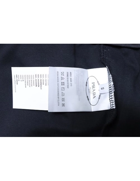 Prada Black Shorts with Striped Hem,Prada Shorts,Shorts,CLOTHES