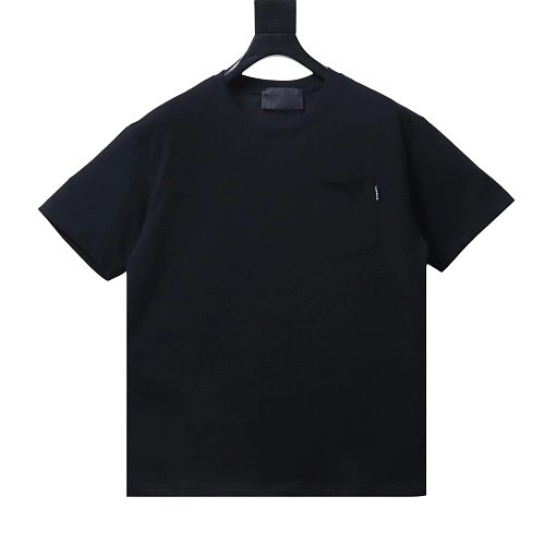 Prada Label Pocket T-shirt Black,Prada T-shirts,T-Shirts,CLOTHES