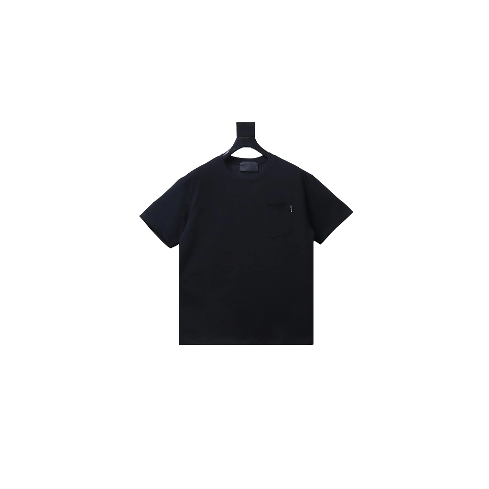 Prada Label Pocket T-shirt Black,Prada T-shirts,T-Shirts,CLOTHES