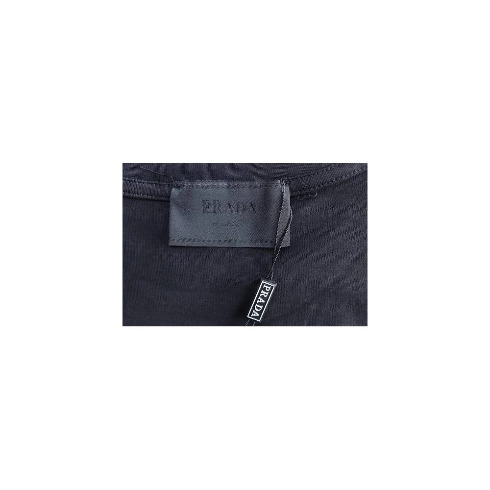 Prada Label Pocket T-shirt Black,Prada T-shirts,T-Shirts,CLOTHES
