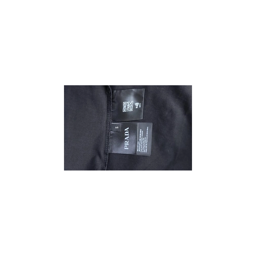 Prada Label Pocket T-shirt Black,Prada T-shirts,T-Shirts,CLOTHES