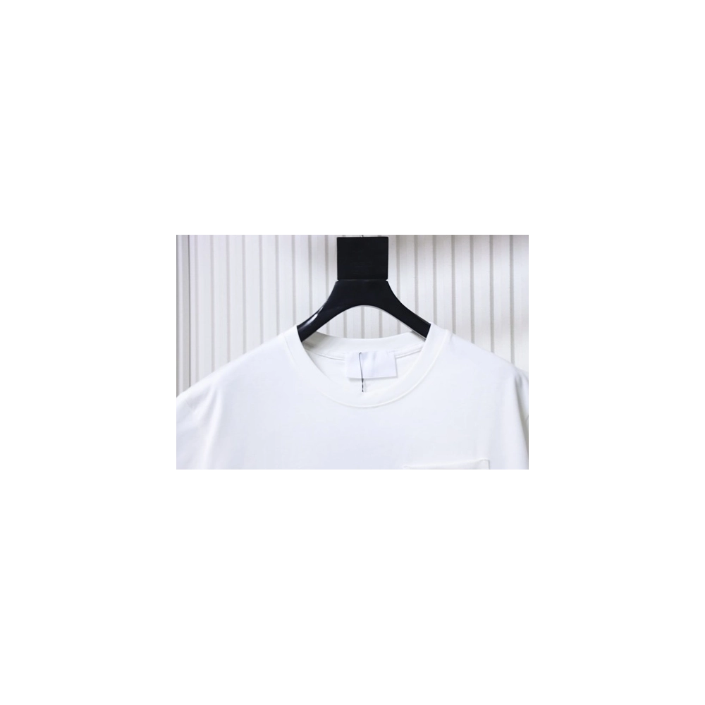Prada Label Pocket T-shirt White,Prada T-shirts,T-Shirts,CLOTHES