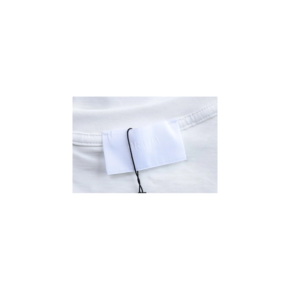 Prada Label Pocket T-shirt White,Prada T-shirts,T-Shirts,CLOTHES