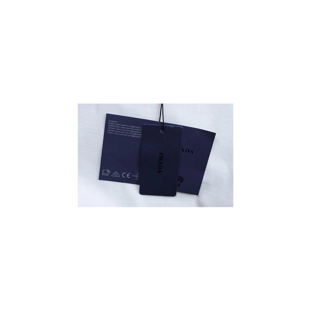 Prada Label Pocket T-shirt White,Prada T-shirts,T-Shirts,CLOTHES