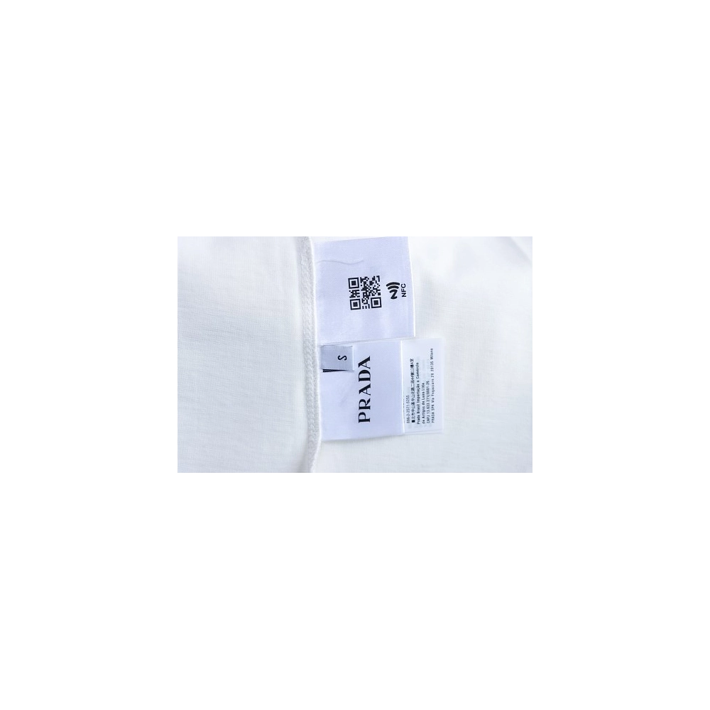 Prada Label Pocket T-shirt White,Prada T-shirts,T-Shirts,CLOTHES