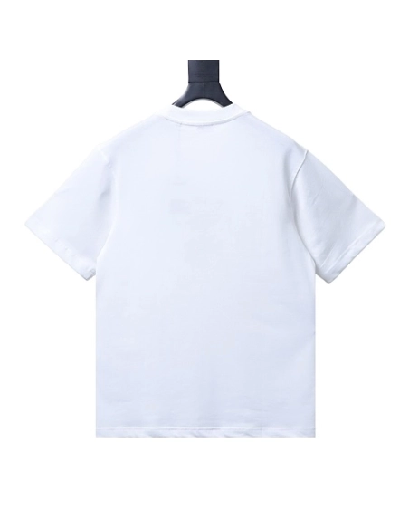 Prada Painted Logo Print T-shirt White,Prada T-shirts,T-Shirts,CLOTHES