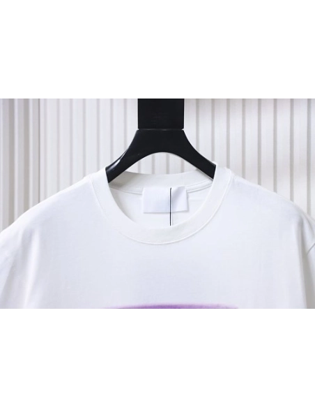 Prada Painted Logo Print T-shirt White,Prada T-shirts,T-Shirts,CLOTHES