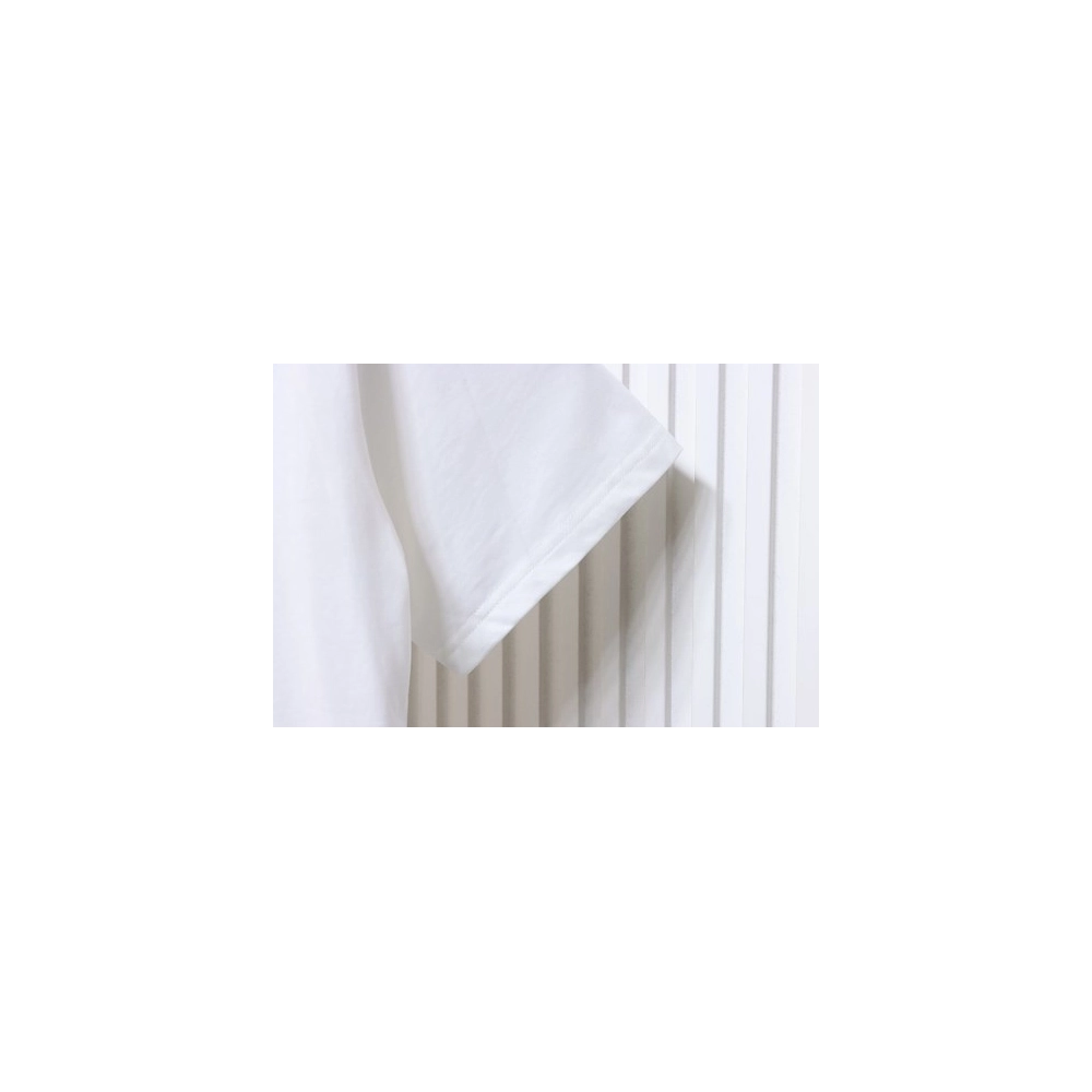 Prada Painted Logo Print T-shirt White,Prada T-shirts,T-Shirts,CLOTHES