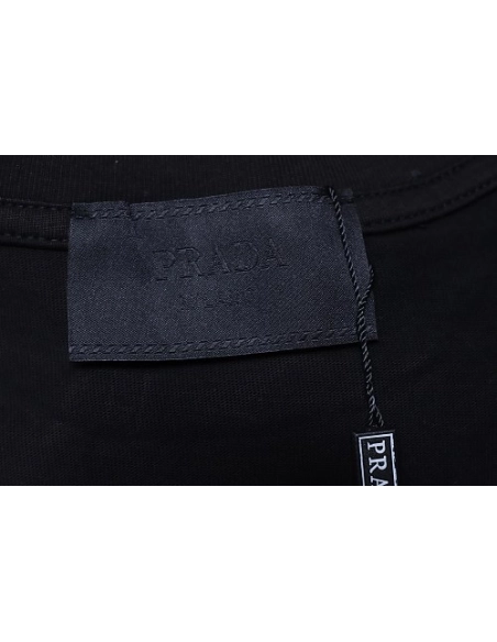 Prada Patch Pocket T-shirt Black,Prada T-shirts,T-Shirts,CLOTHES