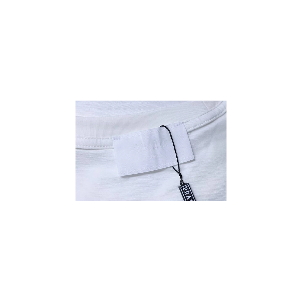 Prada Patch Pocket T-shirt White,Prada T-shirts,T-Shirts,CLOTHES