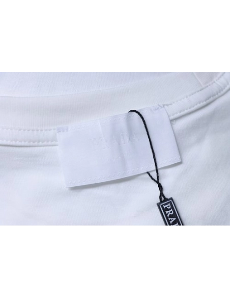 Prada Patch Pocket T-shirt White,Prada T-shirts,T-Shirts,CLOTHES