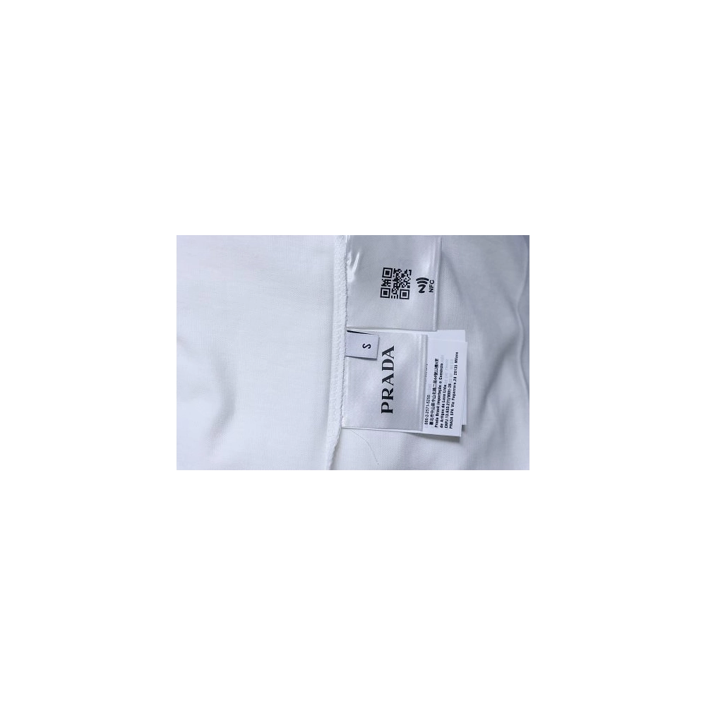 Prada Patch Pocket T-shirt White,Prada T-shirts,T-Shirts,CLOTHES