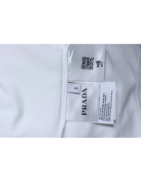 Prada Patch Pocket T-shirt White,Prada T-shirts,T-Shirts,CLOTHES
