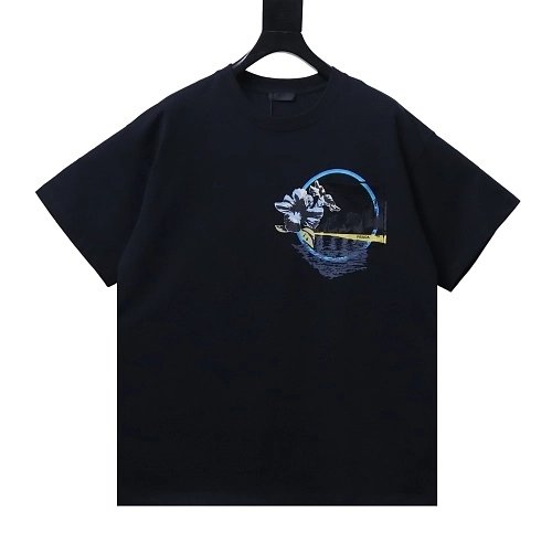Prada Pocket Peony Print T-Shirt Black,Prada T-shirts,T-Shirts,CLOTHES