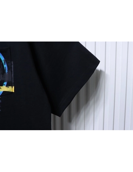 Prada Pocket Peony Print T-Shirt Black,Prada T-shirts,T-Shirts,CLOTHES