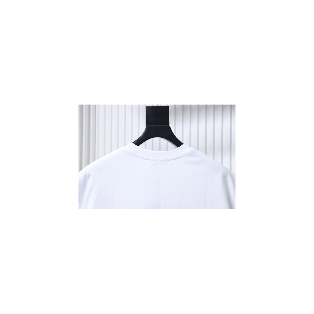 Prada Pocket Peony Print T-Shirt White,Prada T-shirts,T-Shirts,CLOTHES