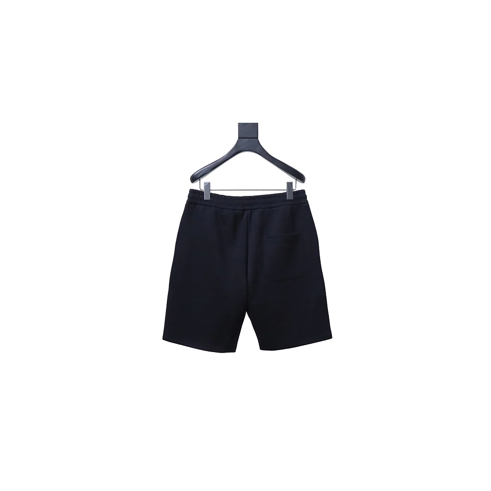 Prada Triangle Logo Hand-Drawn Print Shorts Black,Prada Shorts,Shorts,CLOTHES