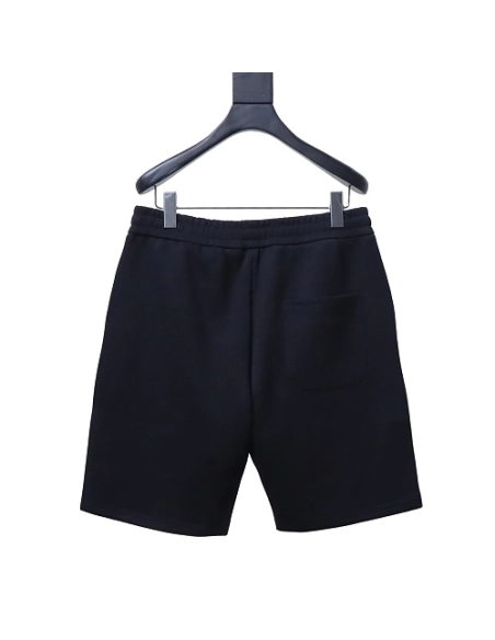 Prada Triangle Logo Hand-Drawn Print Shorts Black,Prada Shorts,Shorts,CLOTHES