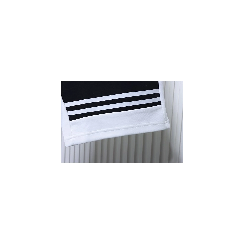 Prada White Shorts with Striped Hem,Prada Shorts,Shorts,CLOTHES