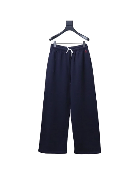 Ralph Lauren Red Embroidered Logo Casual Trousers Black,Ralph Lauren Trousers,Jeans,CLOTHES