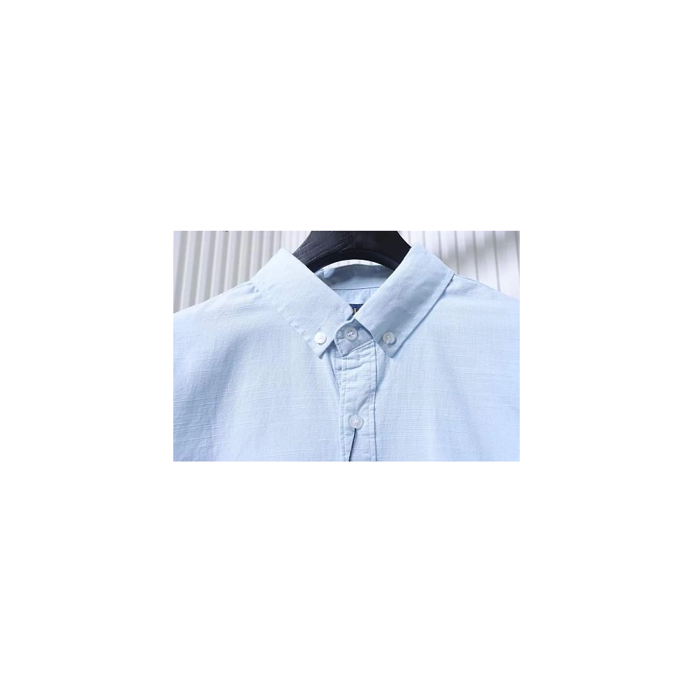 Ralph Lauren Small Warhorse Logo Embroidered Long-Sleeve Shirt Blue,Ralph Lauren T-Shirts,T-Shirts,CLOTHES
