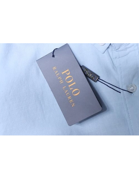 Ralph Lauren Small Warhorse Logo Embroidered Long-Sleeve Shirt Blue,Ralph Lauren T-Shirts,T-Shirts,CLOTHES