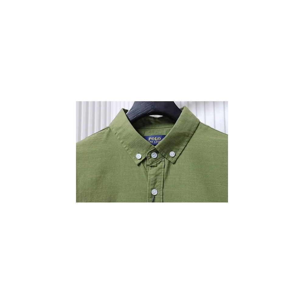 Ralph Lauren Small Warhorse Logo Embroidered Long-Sleeve Shirt Green,Ralph Lauren T-Shirts,T-Shirts,CLOTHES