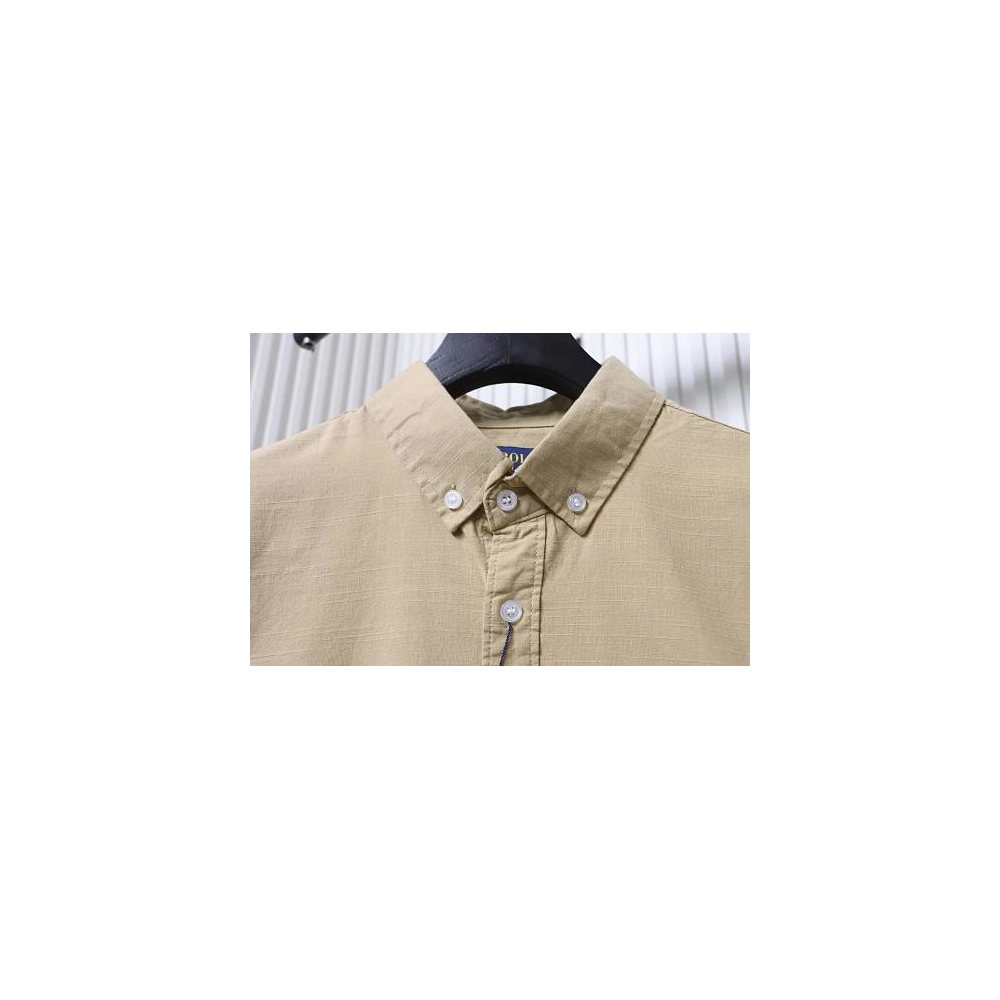 Ralph Lauren Small Warhorse Logo Embroidered Long-Sleeve Shirt Khaki,Ralph Lauren T-Shirts,T-Shirts,CLOTHES
