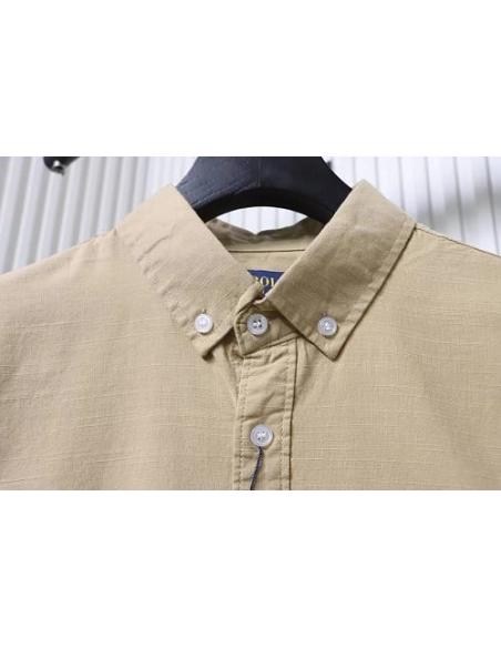 Ralph Lauren Small Warhorse Logo Embroidered Long-Sleeve Shirt Khaki,Ralph Lauren T-Shirts,T-Shirts,CLOTHES