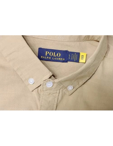 Ralph Lauren Small Warhorse Logo Embroidered Long-Sleeve Shirt Khaki,Ralph Lauren T-Shirts,T-Shirts,CLOTHES