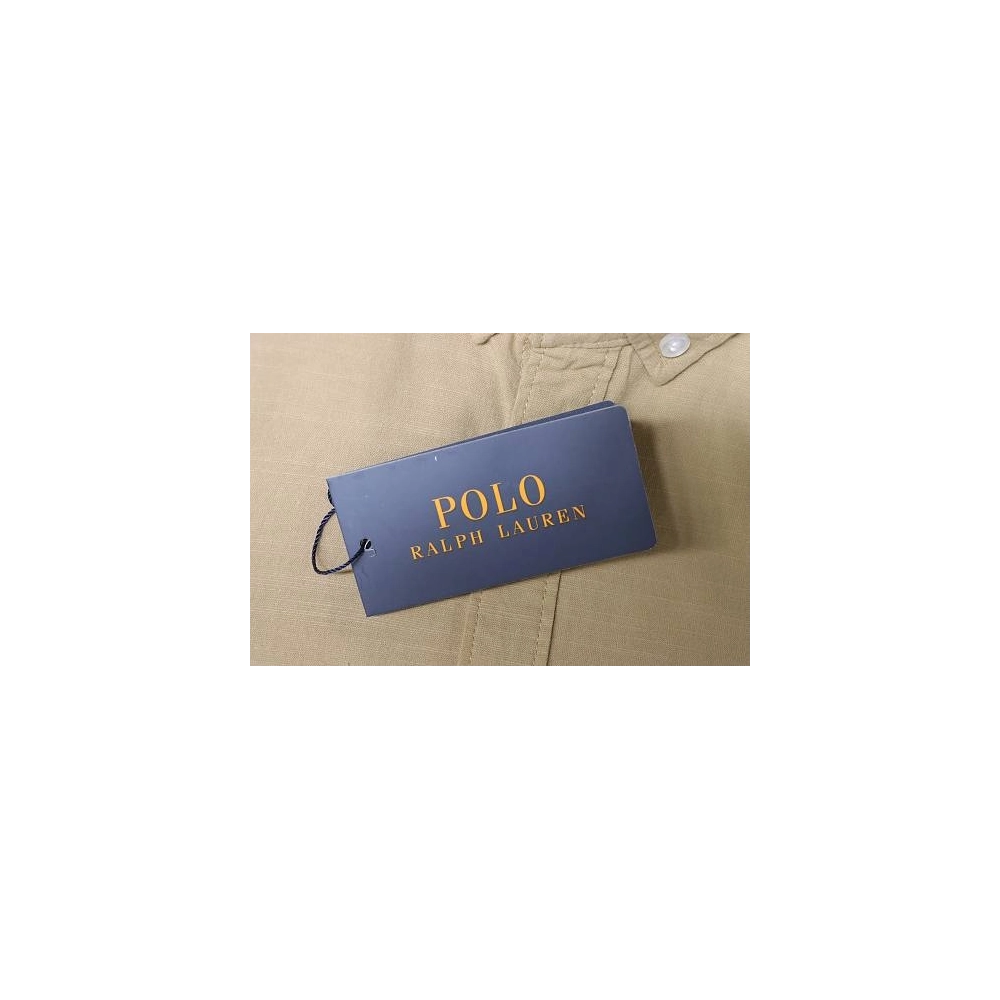Ralph Lauren Small Warhorse Logo Embroidered Long-Sleeve Shirt Khaki,Ralph Lauren T-Shirts,T-Shirts,CLOTHES